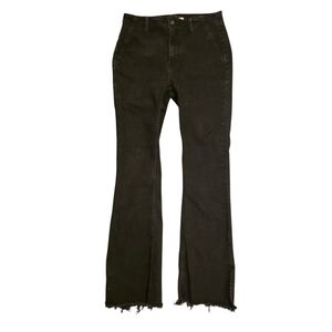 Free People Penny Lane Pull On Flared Black Jeans